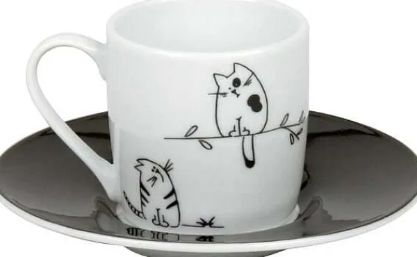 Discount Espressoset Funny Cats Animals