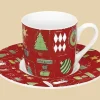 Cheap Espressoset Holiday Scene - Red Christmas