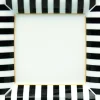 New Medium Tray Black & White Stripes Black & White