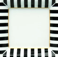New Medium Tray Black & White Stripes Black & White