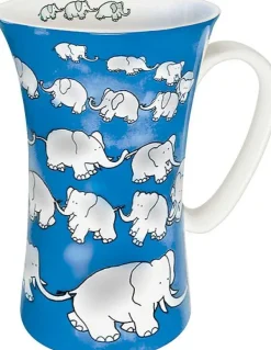 Online Mega Mug Chain Of Elephants - Blue Animals