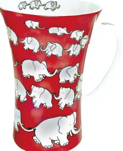 Best Mega Mug Chain Of Elephants - Red Animals