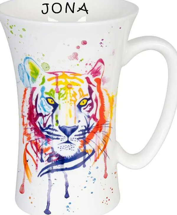 Best Mega Mug Watercol. Animals - Tiger+Name Mugs With Names