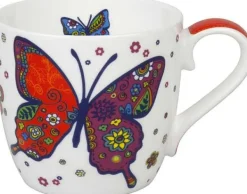 Best Sale Mug Butterfly - White Colourful Animals