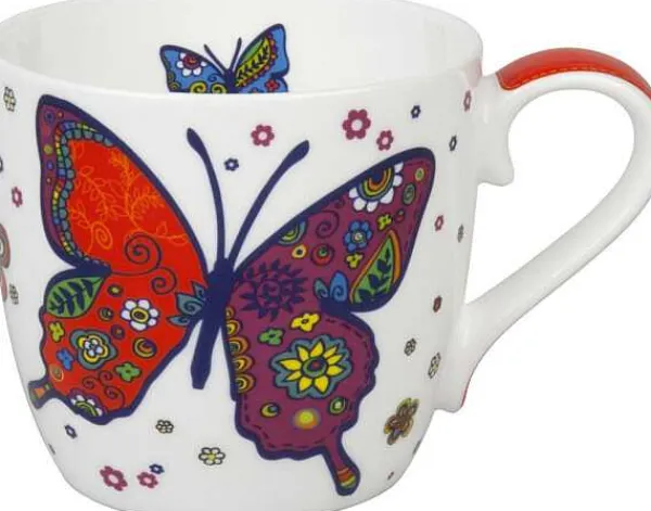 Best Sale Mug Butterfly - White Colourful Animals