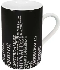 Cheap Mug Cities On Black Black & White
