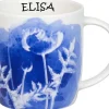 Outlet Mug Cyan Blue Poppy + Name Mugs With Names
