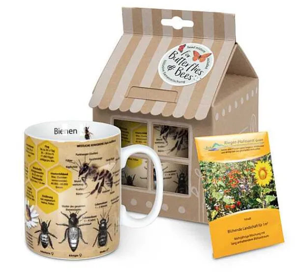 Shop Mug +Giftbox + Flower Seeds Wissensbecher Biene (Ger) Mugs Of Knowledge