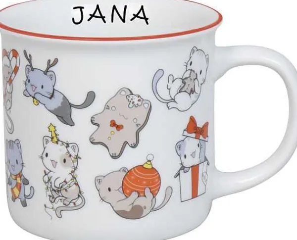 Cheap Mug Lovely Cats Christmas+Name Mugs With Names