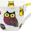 Flash Sale Mug Owls - White Colourful Animals