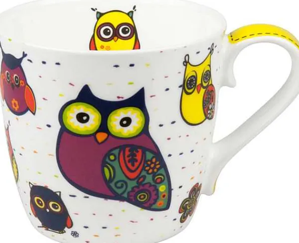 Flash Sale Mug Owls - White Colourful Animals