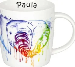 Best Sale Mug Watercol. Animals-Eleph.+Name Mugs With Names