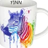 Best Sale Mug Watercol. Animals-Zebra+Name Mugs With Names