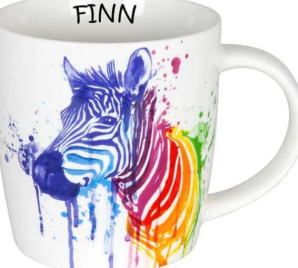 Best Sale Mug Watercol. Animals-Zebra+Name Mugs With Names