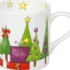 Best Mug Watercoloured Tree Christmas