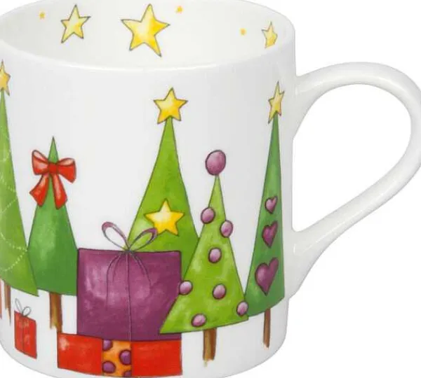 Best Mug Watercoloured Tree Christmas