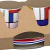 New 2Pc Gift Box Hommage To Mondrian Bauhaus