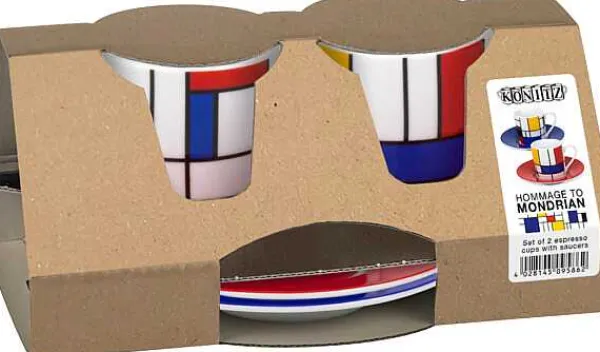 New 2Pc Gift Box Hommage To Mondrian Bauhaus