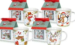 Outlet 4Pc Set Mugs Incl. Gift Box - Christmas Mugs Christmas