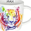 Online Personalized Mug Watercoloured-Tiger Mugs With Names