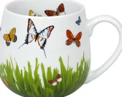 Flash Sale Snuggle Mug Butterflies On Green Animals