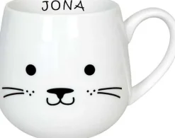 Fashion Snuggle Mug Cuddle Animals - Cat + Name Animals