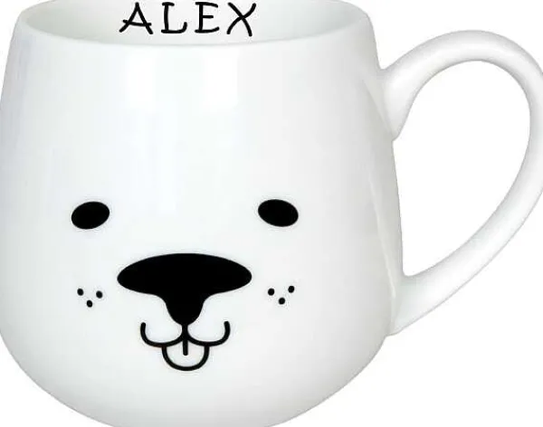 Flash Sale Snuggle Mug Cuddle Animals - Dog + Name Animals